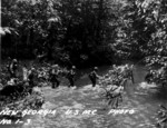 US Marines wading across a stream, New Georgia, 1943
