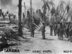 US flag on Tarawa, Gilbert Islands, late Nov 1943