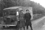 RAF Flight Lt Charles Cholmondeley (pronounced Chumley) and RNVR LtCdr Ewen Montagu driving “Major Martin” from London to Holy Loch, Scotland as part of Operation Mincemeat, 28 Apr 1943.