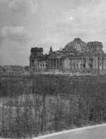 Damaged Reichstag building, Berlin, Germany, circa late 1940s