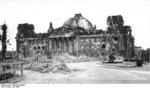Ruined Reichstag building, Berlin, Germany, Jul 1946