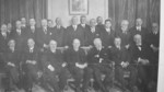 Members of the League of Nations commission, Paris, France, Feb-Apr 1919, photo 2 of 2; note Woodrow Wilson and V. K. 