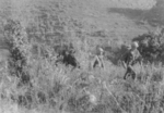 Men of US 5332nd Brigade (Provisional) marching over hilly terrain, Long Wi, Burma, 1945