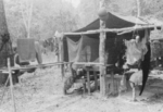 Camp set up by 613th Field Artillery Battalion, US 5332nd Brigade (Provisional), Burma, 1945; the 