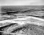Aerial view of a glider training airstrip in Texas, 1943. Visible are C-47 Skytrain tow planes with Waco CG-4A gliders. Photo 4 of 5