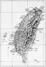 United States Army Air Force map of Taiwan.