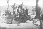 75mm howitzer and crew of US 5332nd Brigade (Provisional), Burma, 1945; ?, King, Worack, Moeller, Stinson, Altland, Barksdale, and Cennerini