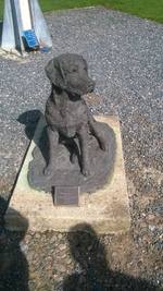 Statue of Bob the Squadron Dog, Battle of Britain Memorial, Capel-le-Ferne, Kent, England, United Kingdom, Sep 2017