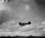 M.19 Master II aircraft of the Empire Central Flying School landing at RAF Hullavington, England, United Kingdom, 1940s