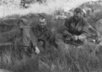 Battery commander Bill Hale and John Blackburn of US 5332nd Brigade (Provisional), Burma, 5 Jan 1945