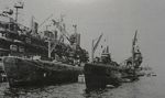 USS Proteus, I-401, and I-14, Yokosuka, Japan, 29 Aug 1945