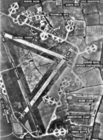 Aerial view of RAF Old Buckenham, Norfolk, England, United Kingdom, 30 Mar 1946