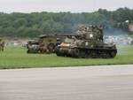 Re-enactors with a M4 Sherman medium tank, Reading Regional Airport, Pennsylvania, United States, 3 Jun 2018