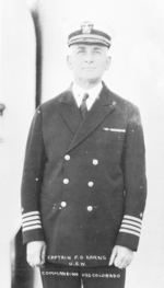 Captain Franklin D. Karns aboard USS Colorado, 1925-1927
