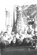 Captain Helfrich and members of receiving office of the US Army Medical Detachment 1340, Fiji, 1942-1944