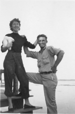 US serviceman with female companion during a rest period, Fiji, 1942-1944