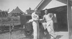 Two men with the fire department at the US Army Medical Detachment 1340 facility, Fiji, 1942-1944