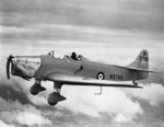 M.14 Magister aircraft N3780 piloted by test pilot Bill Skinner over Berkshire, England, United Kingdom, 1940s