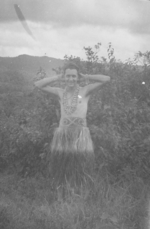 Off duty US serviceman in local garb, Fiji, 1942-1944