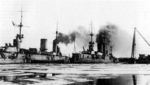 Battleships Petropavlovsk and Parizhskava Kommuna, Kronstadt, Petrograd, Russia, 1921