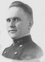 Midshipman Dixie Kiefer’s senior portrait as it appeared in the 1919 “Lucky Bag” (the United States Naval Academy yearbook). Kiefer was in the Class of 1919 but he graduated 6 Jun 1918.