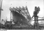 Launching ceremony of SS Bremen, Deschimag shipyard, Bremen, Germany, 16 Aug 1928
