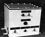 Mousetrap rocket controller box, Key West, Florida, Sep 1942. It is fairly simple on the front but it is a complex tangle of wires inside designed to ignite each rocket in sequence with a fraction of a second in between