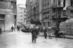 ISU-152 self-propelled gun at the intersection of Fecske Street and Déri Miksa Street, Budapest, Hungary, 30 Oct 1956, photo 1 of 7
