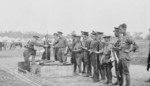 Canadian troops with Ross rifles, Camp Barriefield, Kingston, Ontario, Canada, 1915