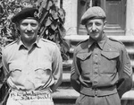 Portrait of Field Marshal Bernard Montgomery and his staff photographer Sgt. John Morris late in 1945. Note Montgomery’s signature. This photo was a gift to Morris and is still in his family.