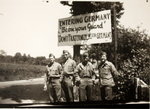 US Army bomb disposal personnel at a German border crossing, Apr-May 1945