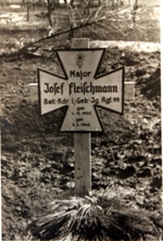 Grave of Major Josef Fleischmann of German Army mountain troops, date and location unknown