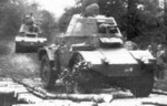 French Panhard Type 17 armored cars in German service as Panzerspähwagen P204 (f), date unknown