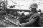 Grman soldier with Panzerschreck, northern France, summer 1944