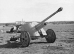 An abandoned German 5 cm PaK 38 anti-tank gun in North Africa, 9 Feb 1943