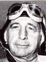 Rear Admiral Aubrey Fitch in flying helmet and goggles, circa 1942.