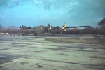 B-24H Liberator “Happy Warrior” (s/n 42-94860) of the 489th Bomb Group at Halesworth, Suffolk, England, United Kingdom, late summer 1944.