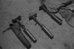 Captured Japanese Type 89 grenade launcher components, Hubei Province, China, 1942