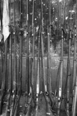 Captured Japanese Arisaka Type 38 rifles, Changde, Hunan Province, China, 25 Dec 1943
