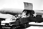Cargo loaded in a C-46 Commando transport aircraft at Borinquen Field, Puerto Rico while in transit to the European Theater, 1942. Note the CCKW truck.