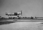 Republic P-47N #44-88340 landing at Borinquen Field, Puerto Rico while in transit to the European Theater, 1944.