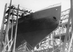 A ship in the slipway at AG Vulcan Stettin shipyard, Germany, 1939-1945