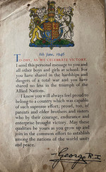 Message from King George VI of the United Kingdom to British children, 8 Jun 1946