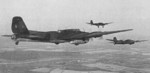 Pe-8 bombers in flight, date unknown