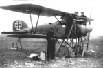 Ernst Udet with an Albatros D.III aircraft, circa 1917