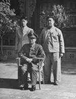 Yan Xishan with two of his sons, China, 1947