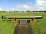 United States Navy Mark XIV torpedo on display at the War in the Pacific National Historical Park, Asan Beach, Guam, Mariana Islands. 2011 photo.