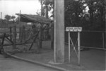 French guards at barricades on Avenue Joffre (now Huaihai Road), French Concession Zone, Shanghai, China, mid-1937