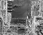 Overhead view of Permanente Metals Shipyard No. 2, Richmond, California, United States, 8 Jan 1945.