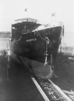 Launching of Hohenfels, Vulkan shipyard, Bremen, Germany, 21 May 1938